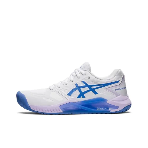 Asics Challenger 13 Low Топ Кроссовки для тенниса Женские Белые Синие