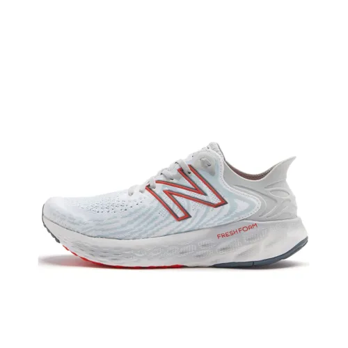 New Balance 1080 Low Топ Повседневные Беговые Кроссовки Мужские Белые Красные