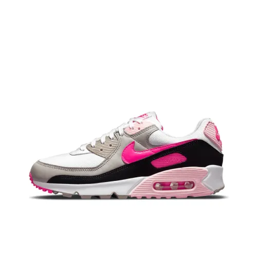 Nike Air Max 90 Low Топ Беговые кроссовки Мужские Белый Серый Розовый