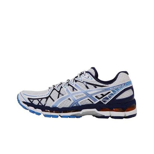 Asics Gel Kayano20 Устойчивые к истиранию Низкие Кроссовки для Бега Мужские Серый Синий