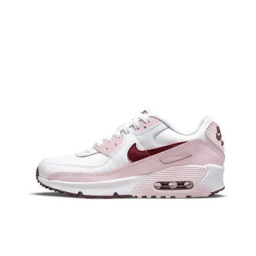 Nike Air Max 90 Low Топ Беговые кроссовки GS Розовый Белый