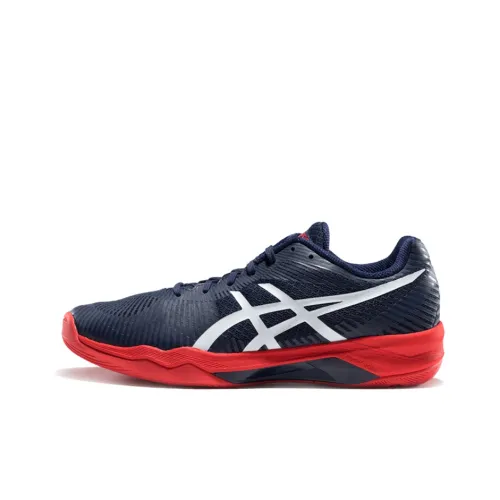 Asics Износостойкие Низкие Беговые кроссовки Мужские Синие Красные