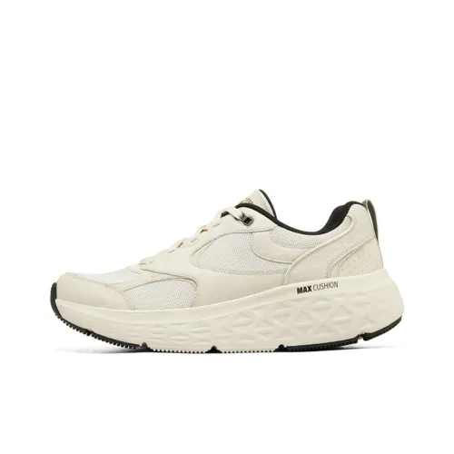 Skechers Max Cushioning Низкий Топ Тренировочные Беговые Кроссовки Мужские Бежевые