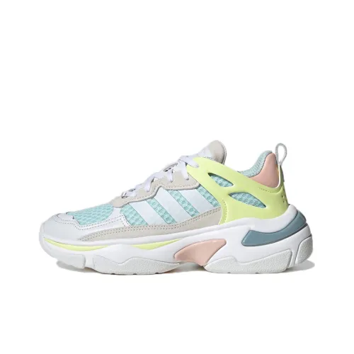 ADIDAS NEO Boujirun Амортизаторы Шок Резистентные к Износу Низкий Топ Повседневные Беговые Кроссовки Женские Синие Зеленые