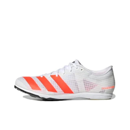 Adidas Distancestar Spikes Нескользящий Легкий Низкий Топ Беговые кроссовки Женские Кораллово-оранжевый