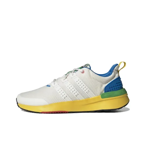 LEGO x Adidas Racer Tr 21 Устойчивые к истиранию низкие беговые кроссовки унисекс белые синие желтые