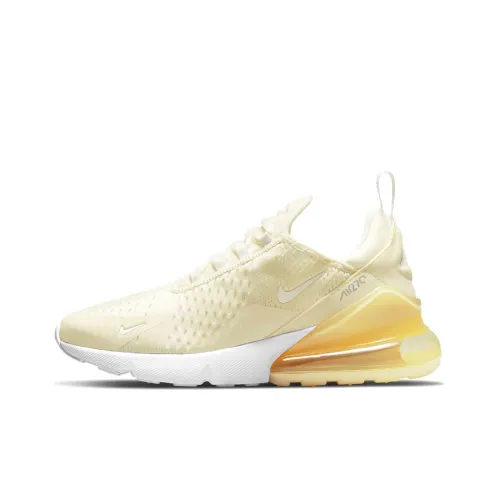 Nike Air Max 270 Low Беговые кроссовки Женские Бежево-желтые