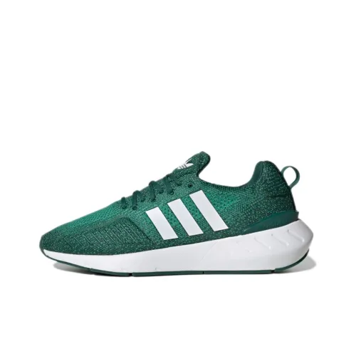 Adidas Originals Swift Run 22 Противоскользящий Устойчивый к истиранию Низкий Топ Тренировочные Беговые кроссовки Унисекс Зеленый