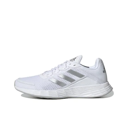 Adidas Duramo Sl Амортизация Устойчивость к истиранию Дышащие Низкие Беговые кроссовки Женские Белые