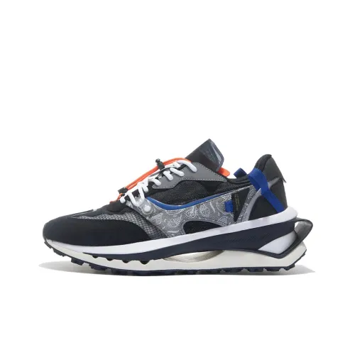 LiNing Амортизация Противоскользящий Устойчивый к истиранию Низкий отскок Низкий топ Повседневный Мужской Черный