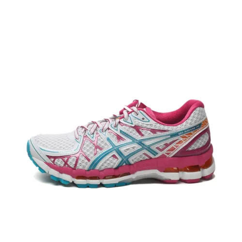 Asics Gel Kayano20 Low Топ Беговые кроссовки Женские Белые Синие