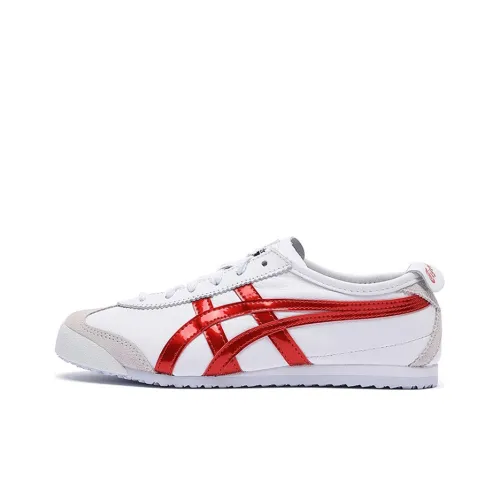 Onitsuka Tiger MEXICO 66 Износостойкие Низкие Беговые Кроссовки Унисекс Белый Красный Синий