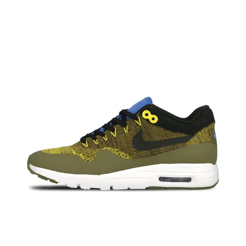 Nike Air Max 1 Low Топ Беговые кроссовки Женские Оливково-зеленый