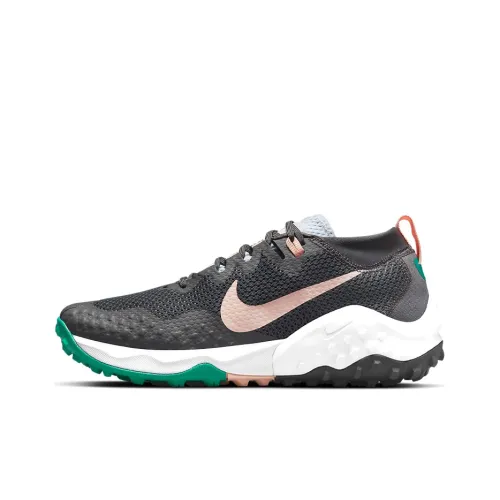 Nike Wildhorse 7 Амортизаторы Slip-resistant Abrasion-resistant Низкий топ Беговые кроссовки Женские Черный Розовый Зеленый