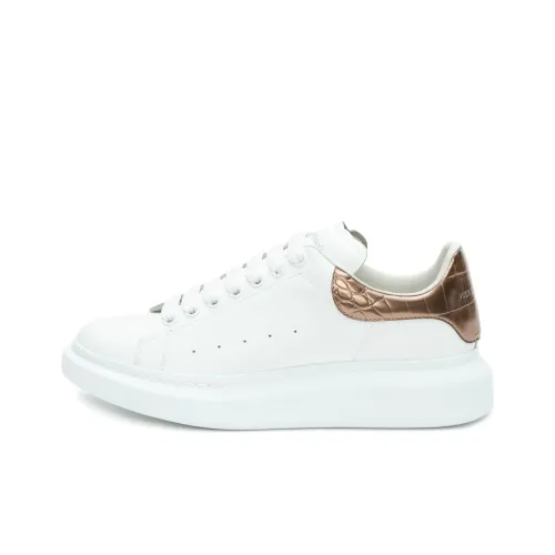 Alexander McQueen OVERSIZED Низкий Топ Стильные Скейтбординги Мужской Белый Золото