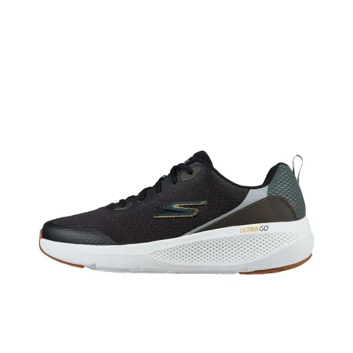 Skechers GO RUN Elevate Амортизация Износостойкие Низкие Кроссовки для Бега Мужские Черные Серые