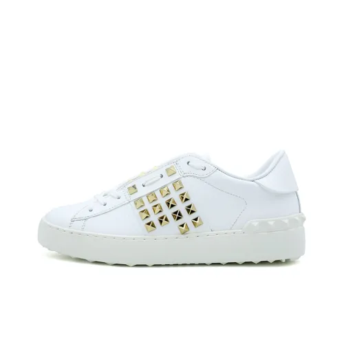 Valentino Rockstud Low Топ Стильные Скейтбординги Мужской Белый