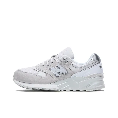 New Balance NB 999 Low Топ Повседневные Беговые Кроссовки Женские Серебряный Белый