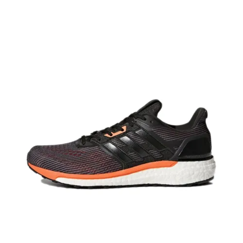 Adidas Supernova Slip-resistant Abrasion-resistant Low Top Беговые кроссовки Мужские Черный Оранжевый