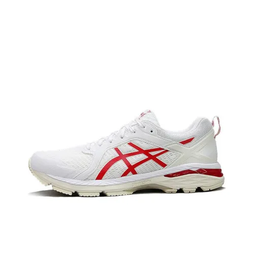 ASICS GT Мотор Устойчивый к истиранию Дышащий Низкий Топ Беговые кроссовки Мужские Белый Красный