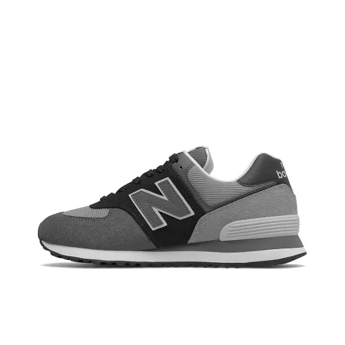 New Balance NB 574 Low Топ Повседневные Беговые Кроссовки Женские Черные Серые
