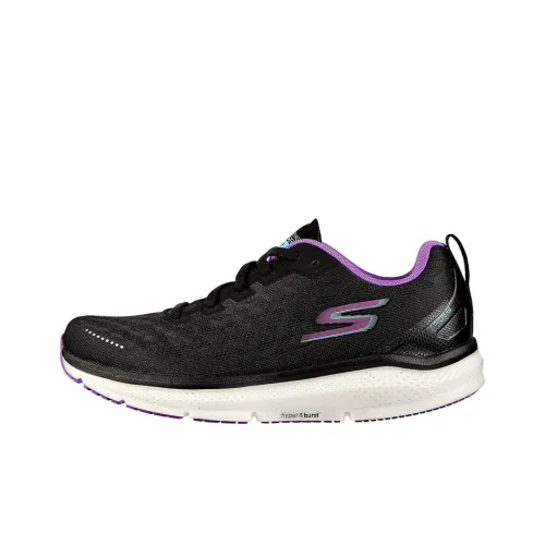 Skechers GO RUN RIDE 9 Low Топ Беговые кроссовки Женские Черный Фиолетовый