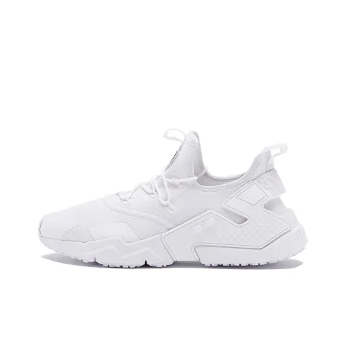 Nike Huarache Drift Амортизация Противоскользящее покрытие Низкий топ Беговые кроссовки Мужские Белые