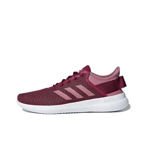 Adidas Cloudfoam Qt Fle Qt Fle Дышащий Покрытие Низкий Топ Беговые кроссовки Женские Бордовый