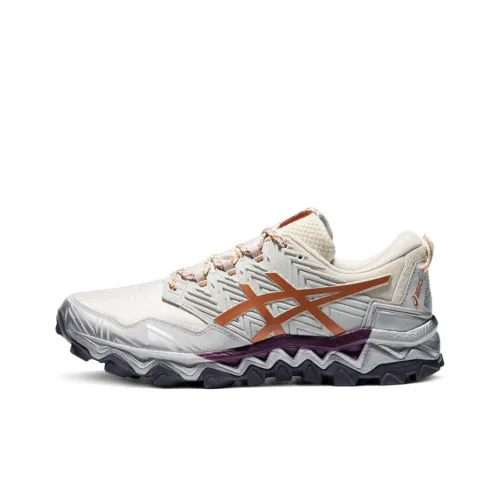Asics Gel FujiTrabuco 7 Low Top Повседневные Беговые Кроссовки Мужские Белый Золото