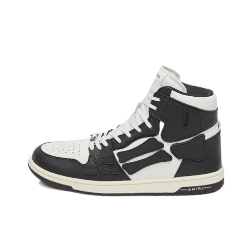 AMIRI Skel Топ Hi High Топ Стильные Скейтбординги Женские Черный белый
