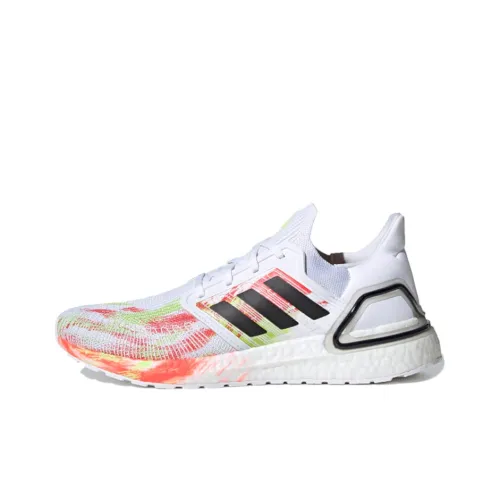 Adidas ULT Шокаблоки Низкий Верх Резистентные Беговые Кроссовки Мужские Белый Радужный