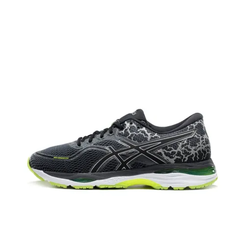 Asics Gel CUMULUS 19 Low Топ Беговые кроссовки Мужской Черный Желтый Многоцветный