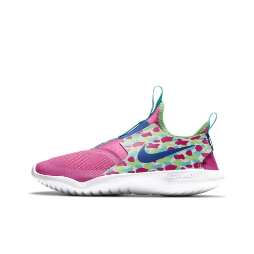 Nike Flex Runner Амортизаторы Shock противоскользящие устойчивые к истиранию низкий топ беговые кроссовки GS красный синий зеленый