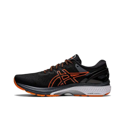 Asics Gel Kayano 27 Low Топ Беговые кроссовки Мужские Черный Оранжевый