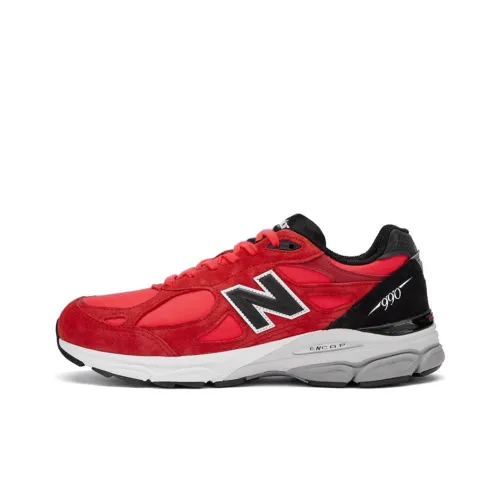 New Balance NB 990 V3 Амортизация Устойчивость к истиранию Покрытие Поддержка Легкий Низкий Топ Повседневные Беговые кроссовки Мужские Красный