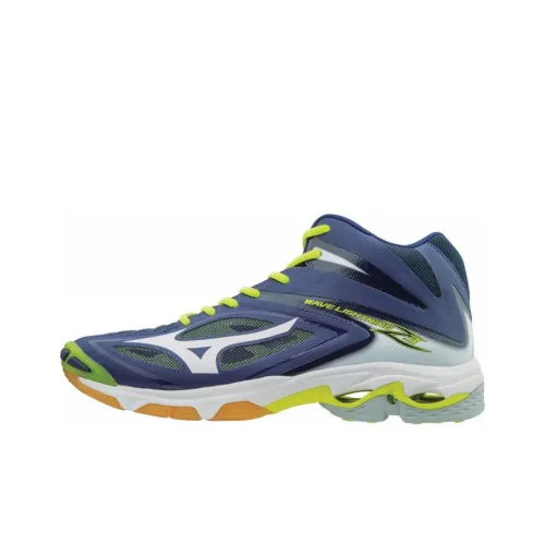 Mizuno Wave Lightning Z3 Slip-Resistant Abrasion-Resistant Breathable MID Беговые кроссовки Унисекс Синий Белый