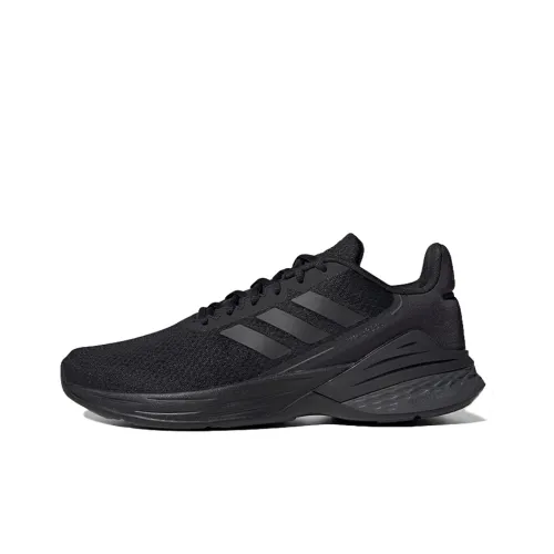 Adidas Response Slip Resistant Abrasion Resistant Низкий Топ Марафон Беговые кроссовки Мужской Черный Warrior
