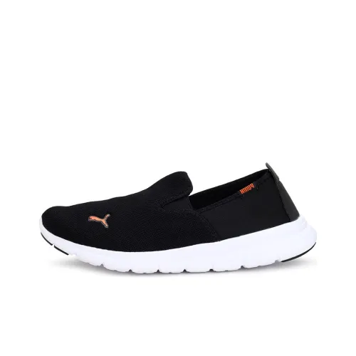 PUMA Flex Essential Slip On Амортизация Устойчивый к истиранию Легкий Низкий Топ Беговые кроссовки Унисекс Оранжевый Черный