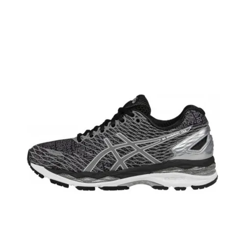 Asics Гель Nimbus 18 Устойчивый к истиранию Дышащие Низкие Кроссовки для Бега Женские Черные Серые