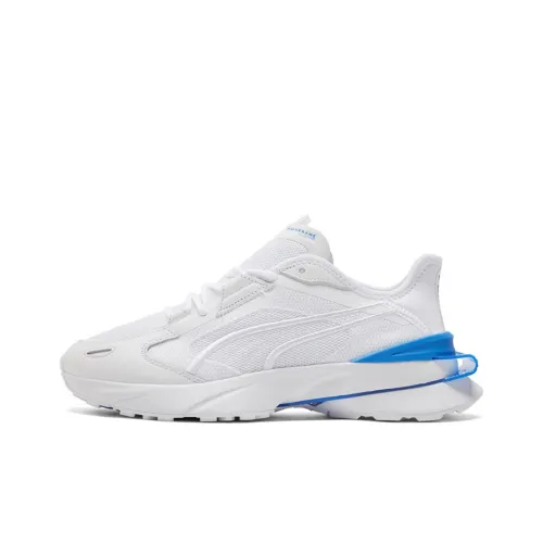 PUMA Shock Absorbers Slip-Resistant Abrasion-Resistant Breathable Low-Top Training Running Shoes Unisex White Blue
