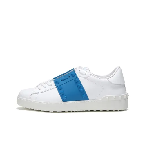 Valentino Rockstud Low Топ Скейтборд Кроссовки Мужские Белые Синие