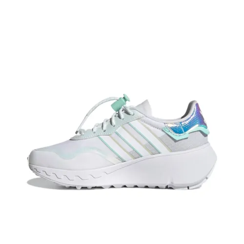 Adidas Originals Choigo Slip-resistant и дышащие низкие беговые кроссовки для женщин белые зеленые и синие