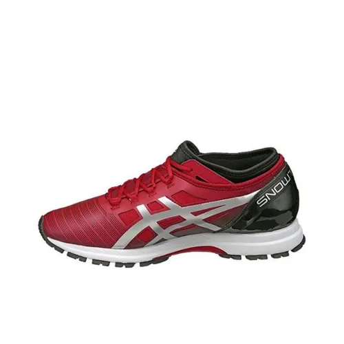 Asics SNOWTARTHER SG Low Топ Беговые кроссовки Унисекс Красный Серебряный