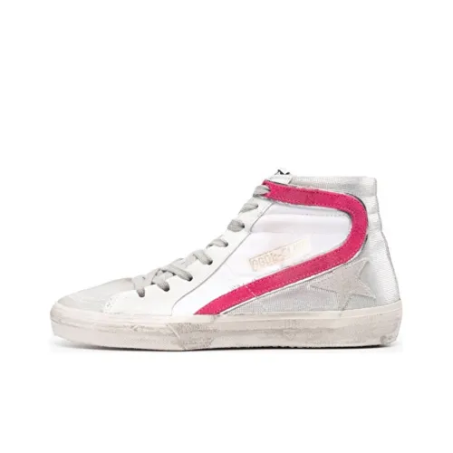 Golden Goose Slide High Топ Стильные Скейтбординги Женские Серый Фиолетовый