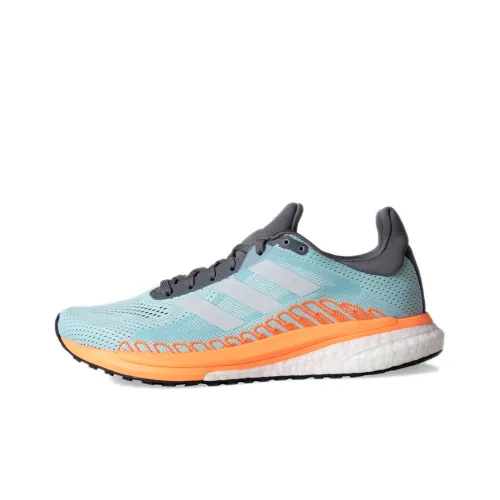 Adidas Solar Glide 3 ST Дышащие Низкие Беговые Кроссовки Женские Синие Оранжевые