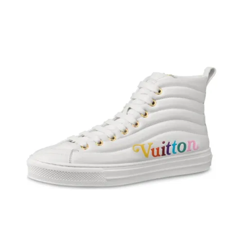 LOUIS VUITTON Stellar Высокий Топ Стильные Скейтбординги Женские Белые