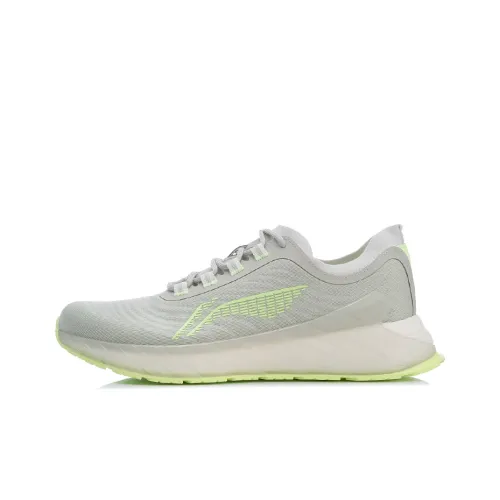 LINING Oтскок Амортизаторы Низкий Топ Беговые кроссовки Унисекс Цветочная почка Желто-серый