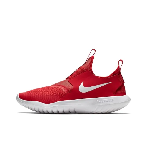 Nike Flex Runner Амортизаторы Shock противоскользящие устойчивые к истиранию низкий топ беговые кроссовки GS красный