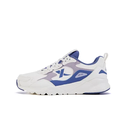 XTEP Износостойкий и Легкий Низкий Топ Беговые кроссовки Женские Белые Синие Фиолетовые Удобные Мягкая подошва