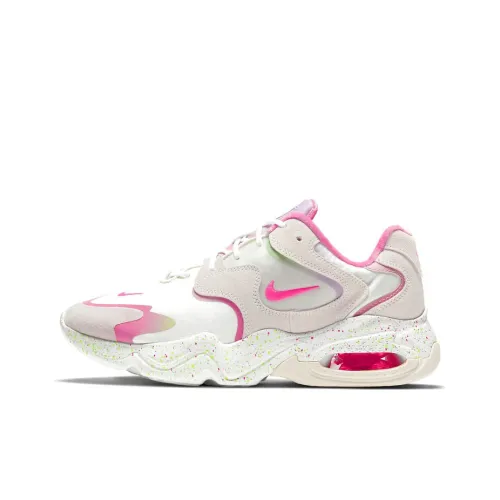 Nike Air Max 2X Low Топ Air Cushion Повседневные Беговые Кроссовки Женские Бежевый Белый Розовый